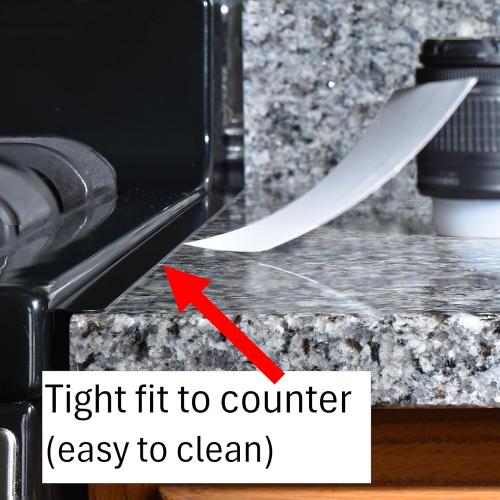 TrueGem Stove Gap Covers - 25.4, Black, Stainless Steel