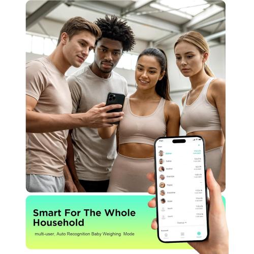 RunStar Scale for Body Weight and Fat, Full-Body Bathroom Scale with 8 Electrodes for BMI, Muscle Mass, High-Accuracy Body Composition Monitor with 28 Metrics & App Connectivity, 3-Metric Display