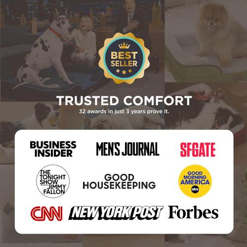 Bedsure Orthopedic Dog Beds Large Sized Dog - Washable Large Dog Cat Bed Waterproof, Comfort Dogs Couch Sofa with Washable Removable Cover, Pet Bed with Nonskid Bottom, Dark Grey, 35