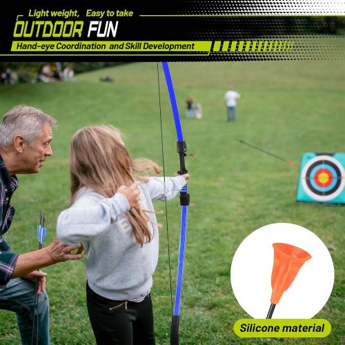 CrazyMouse Bow and Arrow for Teens Beginners Adults Recurve Bow Set 8 Arrows 5 Target Face Archery Longbow Kit Backyard Games Gift for Outdoor Sports (Blue Archery Bow Set)