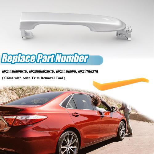 Exterior Door Handle Front Left Driver Side Without Smart Entry System Replacedment for Toyota Camry 2012-2017 - Gray Outside Door Handle for Camry Accessories 6921106090C0 69211-06090-C0