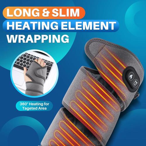 Elbow Heated Pad Wrap for Multiple Body Areas, FSA Eligible, Flexible Electric Heating Pads for Elbow Arm Wrist Ankle Leg Knee, Heated Brace Pad with 4 Heating Levels, 3 Timing Settings Blue