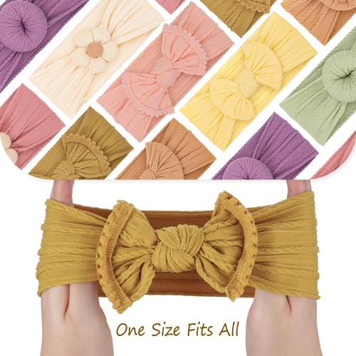 Baby Girls Headbands with Bows Soft Elastics Head Wrap Hair Accessories for Newborn Infant Toddler Kids
