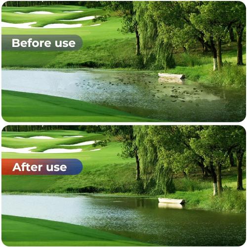 40 Extra-Large Heavy Duty Lake Weed Rake for Ponds with 11 Long Plastic Tines, 11ft Commercial-Grade Aquatic Weed Removal Tool, Deep Water Weed Cleaner for Large Aeras, Ergonomic Handle.