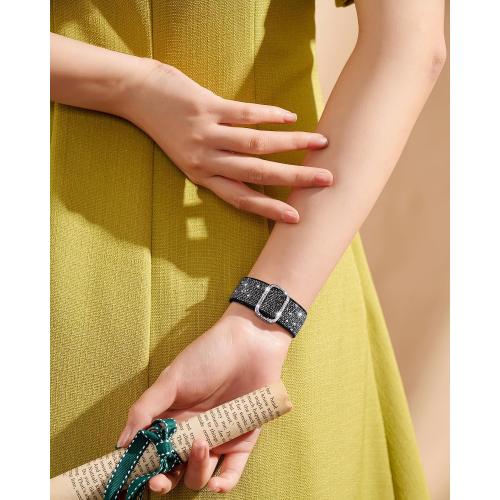 Sparkly Stretchy Nylon Bands for Samsung Galaxy Watch 7 6 5 4 Fe Band Women