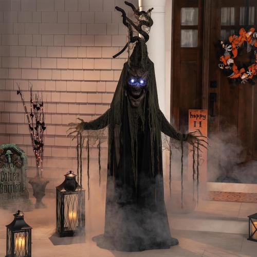 LED Lighted and Animated Tree Man Halloween Decoration - 7'