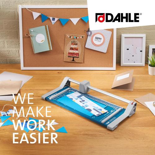 Dahle 507 Personal Rotary Trimmer, 12 Cut Length, 7 Sheet Capacity, Self-Sharpening, Automatic Clamp, German Engineered Paper Cutter