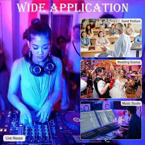 Portable DJ Booth Facade. DJ Table. Foldable DJ Facade Station for DJ Controller, Mixer & Laptop Events & Parties – Includes Carry Bag & Hook & Cup Holder (41.3 L x 20.4 W x 43.3 H)