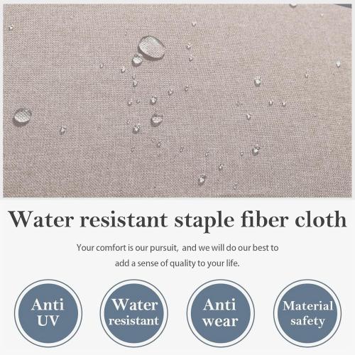 14Pcs Patio Cushion Covers Replacement Splashproof UV-Resistant Inelastic Covers with Zippers, Max Compatible 25.6x25.6x4inch Patio Cushion, for 7 Pcs Outdoor Patio Furniture Sets