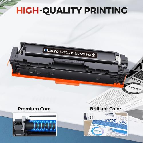218A 218X Toner Cartridges 4 Pack - 3301fdw Toner Replacement for HP 218A: HP 218X Toner Cartridges for HP Color Laser Pro MFP 3301FDW 3301CDW 3201DW 3301SDW Printer Ink, W2180A 218A High Yield Ink