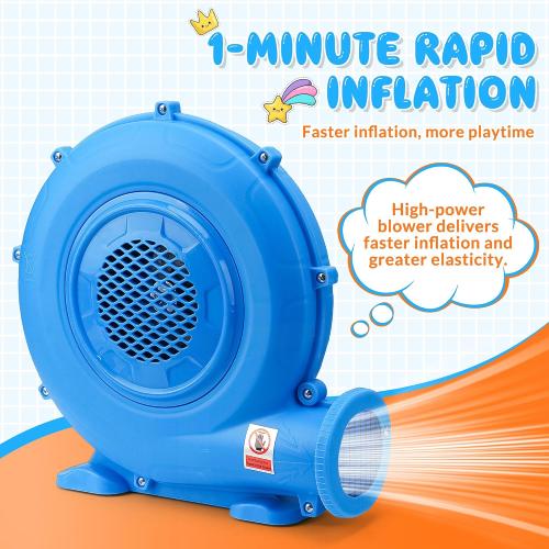 Bounce House, 8-in-1 Gameplay Mode Inflatable Bounce House for Kids, Sturdy and Durable Bouncy House with Blower, Family Backyard Bouncy Castle with Slide for Indoor Outdoor