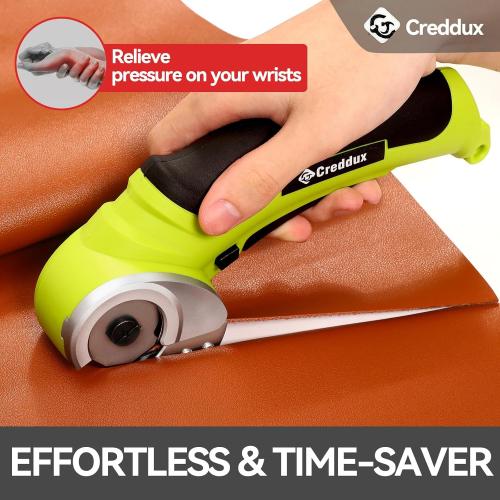 Cordless Electric Scissors, 4.2V Cardboard Cutter Tool for Cardboard Carpet Leather Packages Plastic with Rechargeable Battery Green