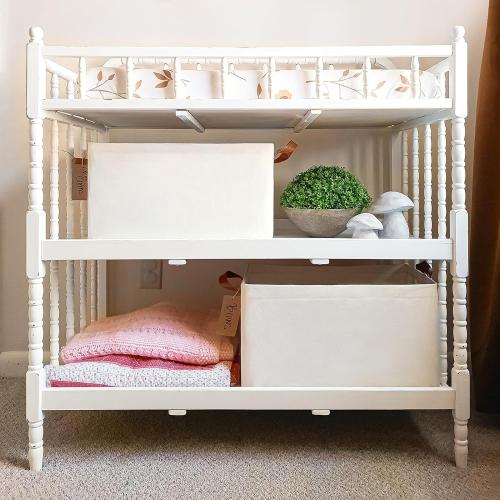 CHICVITA 2-Pack Large Storage Baskets for Shelves, Fabric Storage Bins with Metal Frame, Closet Organizers and Storage Boxes for Clothes Toy, Beige‼️no stains ‼️