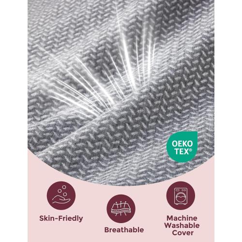 Momcozy Portable Pregnancy Pillow - Adjustable W Shaped Maternity Pillow | Wedge Pillow for Back, Belly and Hip Support for Pregnant Women, Space-saving Ideal for Traveling, Breathable Removable Cover