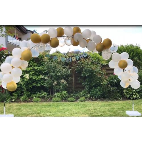 Chamvis Balloon Arch Kit, 9FT Height & 10FT Width Adjustable Balloon Arch Stand Frame Garland Stand: Wedding Baby Shower Birthday Photo Backdrop