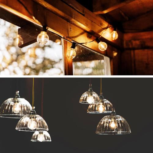 6 Pack G50 E26 Globe LED Light Bulbs Non-Dimmable, G16.5 Small Round Edison Bulb Equivalent 25W 40W Soft Warm White Light 2700K Clear Glass LED Filament Chandelier Ceiling Fan Replacement Bulbs