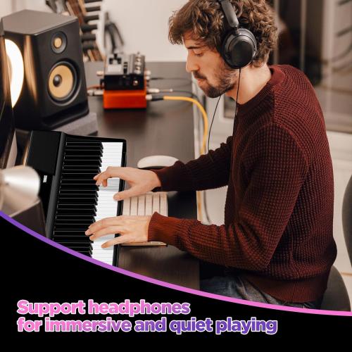 TERENCE Keyboard Piano 88 Keys V50 Digital Piano Weighted Dynamic Keyboard 30W Speakers Touch-Sensitive Control Panel Inbuilt Video and Audio Recording Feature Headphone and External Speaker Support