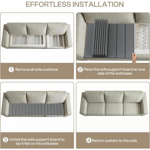 Amyracel Heavy Duty Couch Cushion Support Board to Fix Sagging Sofas, 24 x 96 Thick Wood Sofa Cushion Support Board, Foldable Deep Couch Supporter Replacement Stuffing Under Couches