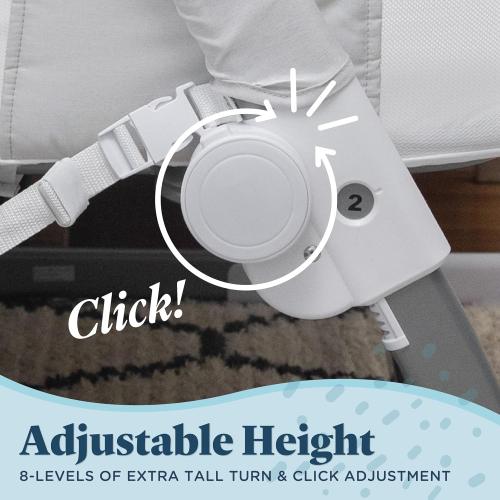Baby Delight Beside Me Dreamer Bassinet | Bedside Sleeper | 7-Position Height Adjustment | Driftwood Grey