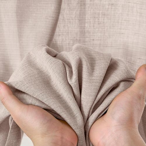 jinchan Linen Curtain 96 Inches Long for Sliding Glass Door, Extra Wide 100 Inch Farmhouse Semi Sheer Ceiling Curtain Living Room Light Filtering Grommet Farmhouse Rustic Taupe Drape, 100x96 1 Panel