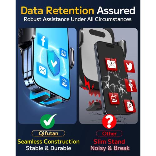 Qifutan Car Phone Holder Mount Phone Mount for Car Windshield Dashboard Air Vent Universal Hands Free Automobile Cell Phone Holder Fit for iPhone Smartphone Camera Mounts