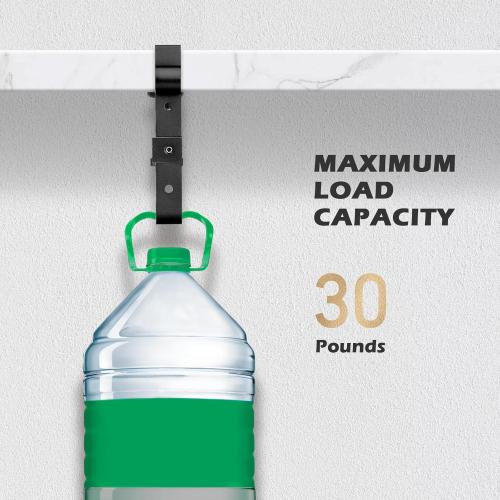 Stocking Hangers for Mantel,4 Pcs 2 in 1 Adjustable Fireplace Christmas Stocking Holder,No-Drill, Easy to Install Garland Hanger for Christmas Decorations,Fits 0.1”-3.5”Mantles(Black, 4)