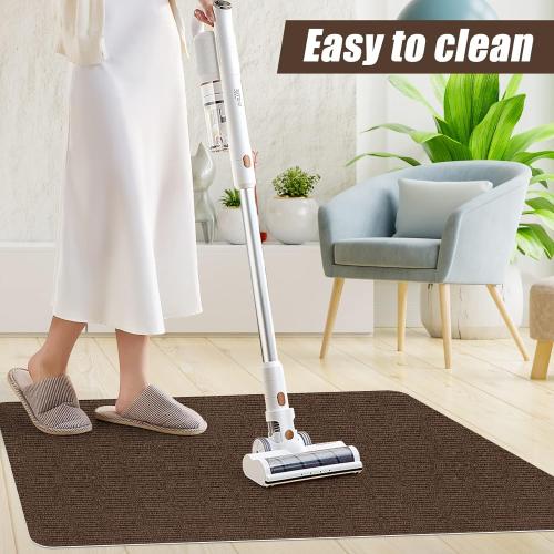 Sycoodeal Office Chair Mat for Hardwood Floor,Office Computer Gaming Chair Mat for Tile Floor,Large Floor Protector Rug,Anti-Slip,Easy to Clean,Coffee(48x36)