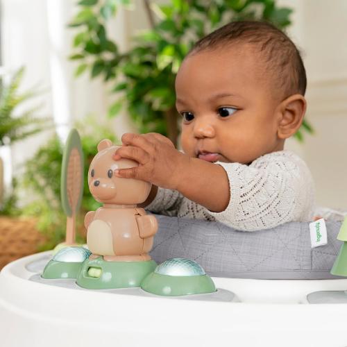 Ingenuity Spring & Sprout 2-in-1 Baby Activity Center Jumper and Table with Infant Toys - Ages 6 Months  , First Forest