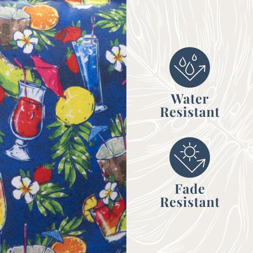 Tommy Bahama Pack of 2 Premium Water-Resistant 18 x 18 Indoor/Outdoor Decorative Pillows with Inserts – Perfect for Patio Furniture, Poolside, and Outdoor Lounging (TikiTails Red)