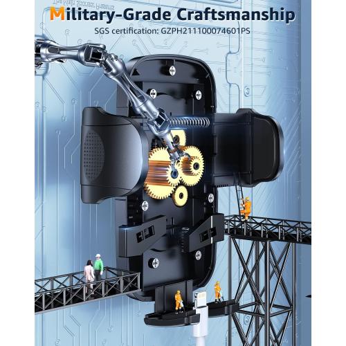 Phone Mount for Car [Military-Grade Super Suction] Universal Hands-Free Phone Holder for Dashboard Windshield Air Vent for iPhone 17/16 Pro Max Air Plus Samsung All Phones