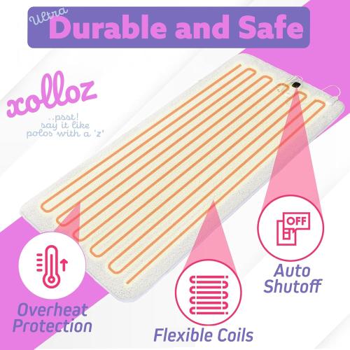 Massage Table Warmer Heating Pad – Heated Massage Table Pad with Adjustable Temperature (104°F-131°F), Auto Shut-Off Timer, Dense Coil Heating, Sherpa Fabric, 71x31 (180x78 cm) Massage Heating Pad