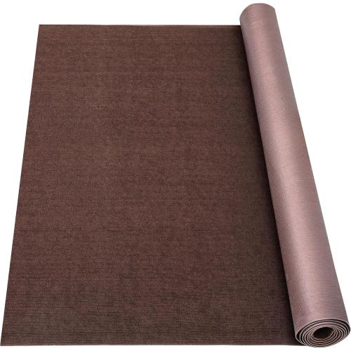 Marine Carpet, Large Brown Indoor Outdoor Carpet 0.2 Thick Boat Carpet with Water-Proof TPE Backing, Non-Slide Outdoor Marine Carpet Roll for Home, Patio, Porch, Deck