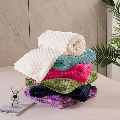 Exclusivo Mezcla Extra Large Soft Fleece Throw Blanket, 50x70 Inches 3D Clouds Stylish Jacquard Throw Blanket for Couch, Cozy Soft Lightweight for All Season, Celadon Blanket