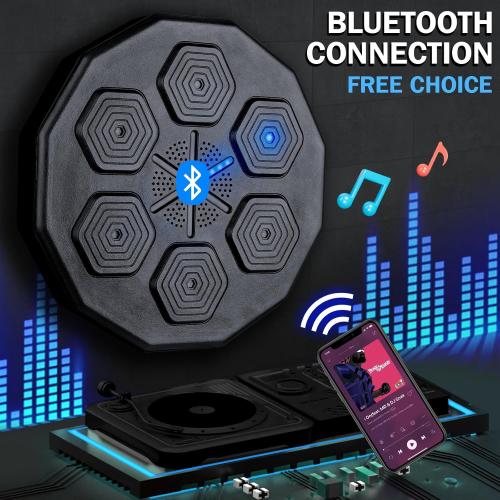 Beyn 2025 New Music Boxing Machine, Upgraded 2.0 Smart Bluetooth Music Boxing Parent-Child Games, Wall-Mounted Exercise Equipment for Home Exercise