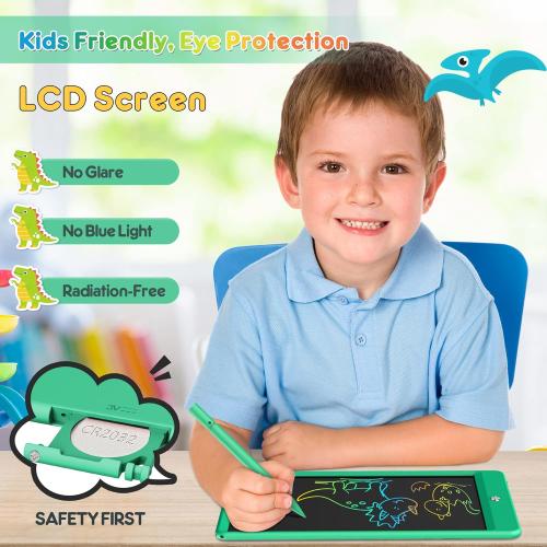Size 10 Color Green  FLUESTON LCD Writing Tablet, Doodle Board Toys Gifts for 3-8 Year Old Girls Boys, 10 Inch Colorful Electronic Board Drawing Pad for Kids, Gifts for Toddler Educational Learning Travel Birthday, Green