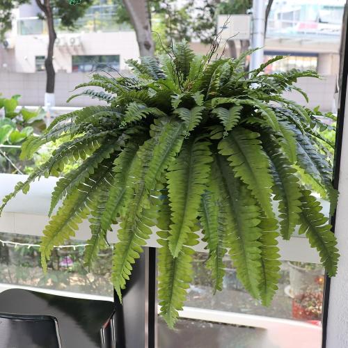 50 Fake Ferns Artificial Plants Large, 98 Fronds Artificial Ferns for Outdoors and Indoors, Suitable for Planter Garden Porch Office Decor