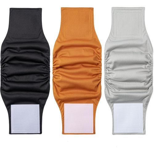 1 Pack 3 Reusable Dog Diapers Washable Male Belly Bands for Dogs, High Absorbing Male Dog Doggie Puppy Wraps