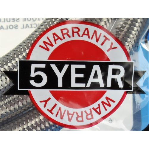 10 Foot Stainless Steel Washing Machine Hoses (2 Pack) Burst Proof from Kelaro