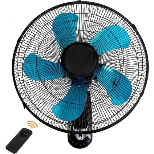 18 Inch Wall Mount Fan with Remote High Velocity Wall-Mounted Fans, 3-speed Wall Oscillating Quiet Fan with 18 Blades Adjustable Tilt and Timing for Bedroom Gym Office Warehouse Garage