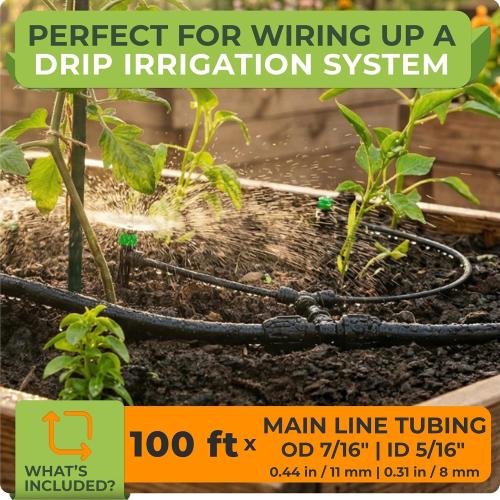 CARPATHEN 5/16 Irrigation Tubing Parts for Drip Irrigation Watering System