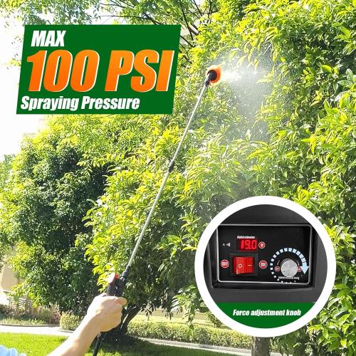 Backpack Sprayer 4 Gallon Battery Powered Garden Sprayer, VaxMay Electric Weed Sprayer Works with Makita 18V Battery, 100 PSI, Telescopic Wand, 5 Nozzles, 2.5Ah Battery&Charger Included