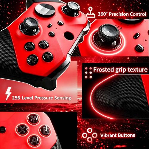 DIY Customized Model 1797 Elite Series 2 Controller(Vest Red) with 2 D-pad
