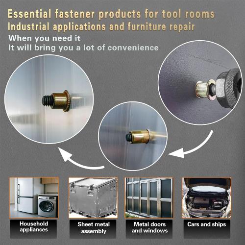 ASKWAY Rivet Nut Tool Kit Stainless Steel 750pcs Rivet Nut Stainless 304
