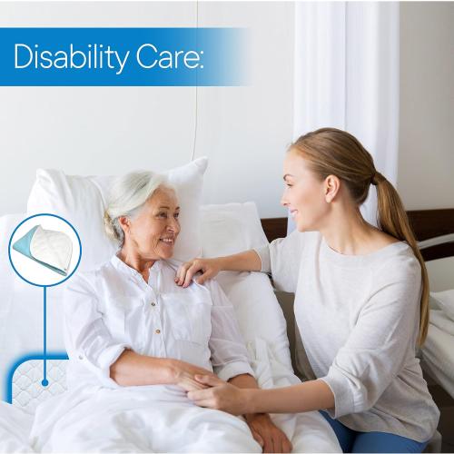 RMS Ultra Soft 4-Layer Washable and Reusable Incontinence Bed Pad - Waterproof Bed Pads, 34X54