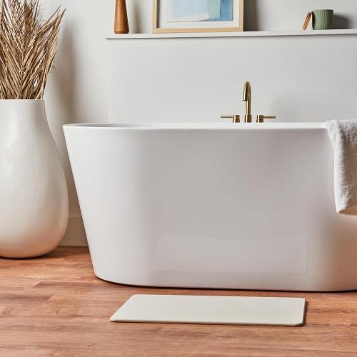 Stone Bath Mat for Bathroom – Quick Drying, Non-Slip Shower Mat – Super Absorbent Bath Stone Mat – Water Absorbing Bathmat, 23” x 15”, Swiss Coffee