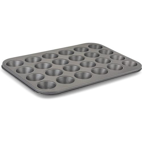 husMait Premium Quality Mini-Muffin Pan, Baking Sheet, and Cooling Rack. For Baking Mini Cupcakes, Muffins, Bite Size Tarts, Cookies. Non-Stick, Dishwasher Safe, Oven Safe (Muffin Pan)