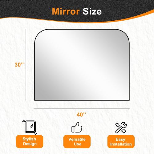 Delma Bathroom Vanity Mirror,30 x 40 Black Metal Framed Wall Mirror for Over Sink, Living Room, Bedroom,Entryway Decor