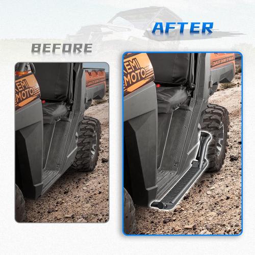 KEMIMOTO Nerf Bars Rock Sliders Compatible 2018-2025 with Ranger XP 1000, Heavy Duty Combined Side Bumper Protector Guard Black Tree Kickers Side Steps Nerf Bars Replacement