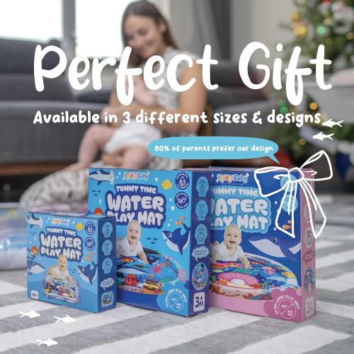 Tummy Time Water Mat for Babies - Xtra Large Sensory Baby Water Mat for Tummy Time & Motor Development - Leak-Proof Water Pad, Durable Infant Water Play Mats for Baby Boys & Girls 3 Months