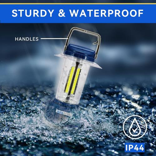 Durapower LED Camping Lantern Rechargeable, Bright 2000 Lumen, 5 Modes, 4000 mAh Power Bank, IP44 Waterproof Lantern for Hurricane, Emergency, Power Outages, Home